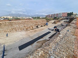 General view of the storm tank site.