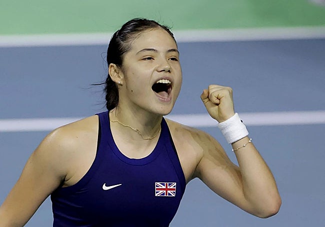 Emma Raducanu following her victory over Jule Niemeier on Friday.