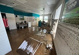 The Cajamar bank in Benamargosa was flooded.