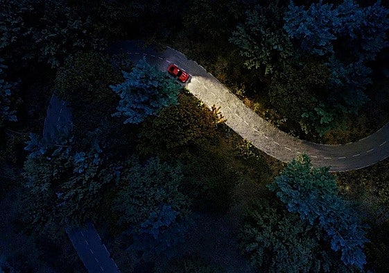 Driving at night in Granada