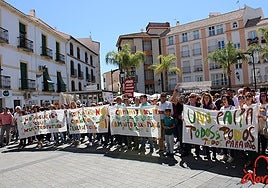 Protesters at the last rally held.