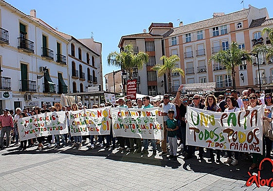 Protesters at the last rally held.