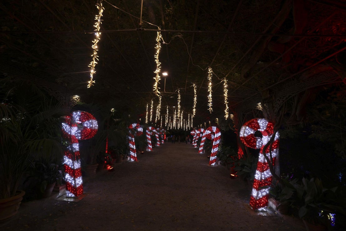 Christmas lights at La Concepción in Malaga