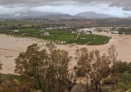 Álora during the Dana floods a month ago.