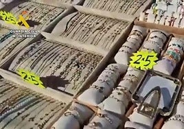Seized: over 42,000 counterfeit pieces of jewellery destined for Malaga's street markets