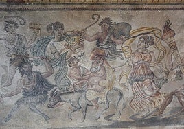 Mosaic found in the Roman villa of Noheda - a significant archaeological find.
