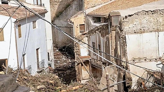 Letur old town, smashed by the recent 'Dana' floods in Spain, is sinking
