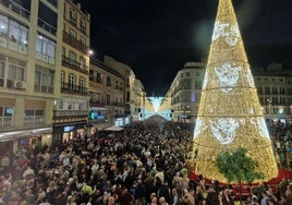 Malaga city centre on Friday