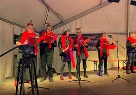 Carol singers at a previous Christmas market in Torrox.
