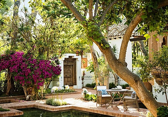 View of the gardens of the five-star Gran Lujo Marbella Club.
