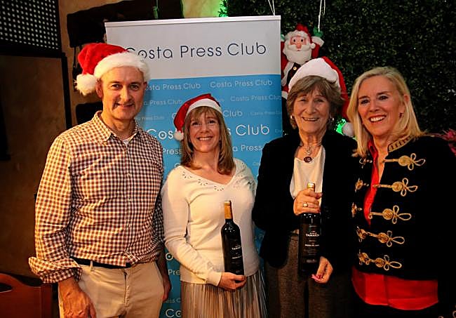 Quiz winners Jennie Rhodes and Joan Fallon with club president Neil Hesketh and committee member Louise Cook-Edwards.