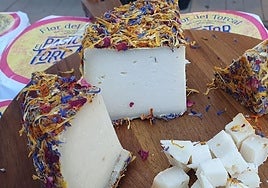 In recent years, unique cheeses such as this one have been made with flower-covered rind.