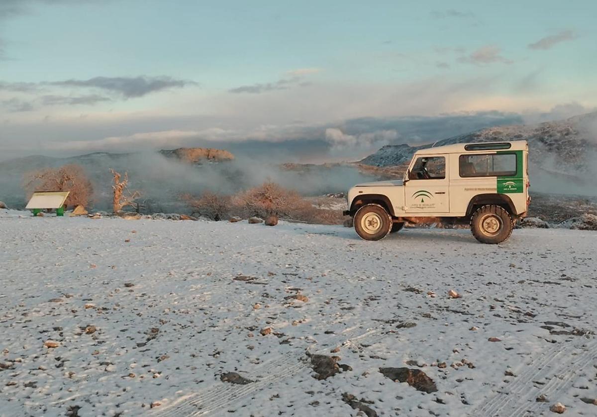 Panoramic view in Malaga's Sierra de las Nieves yesterday afternoon.