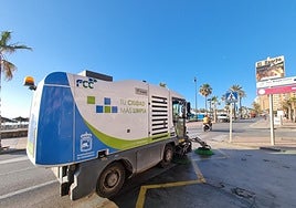 Street cleaning in Fuengirola.