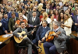 Christmas carols at the Junta de Andalucía.