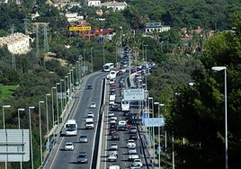 Tailbacks on the A-7 motorway in the Marbella area.