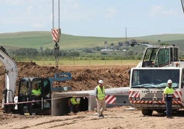 File image of workers on a site at La Rinconada in Cordoba.