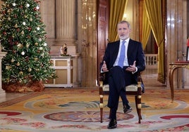 Felipe VI, during his televised Christmas Eve speech.