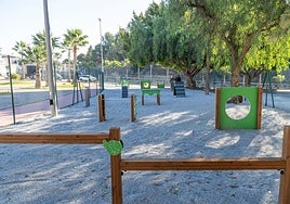 Image of one of the dog parks installed in Nerja.