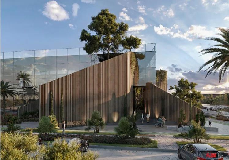 Artists impression of the UTAMED headquarters on the city's technology park.