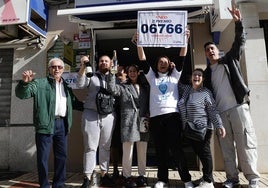 Celebration for a second prize in Malaga city.