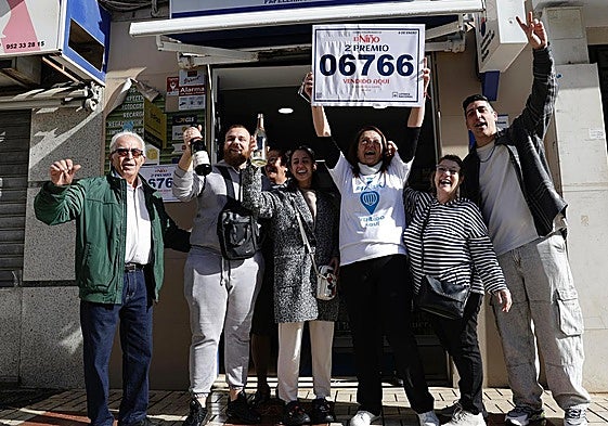 Celebration for a second prize in Malaga city.