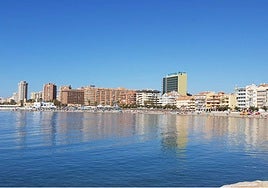 View of Fuengirola coastline.