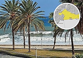 Image of the warning on the Aemet website.