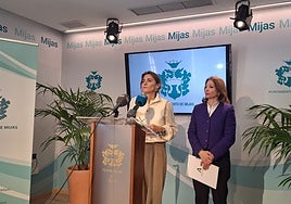 The mayor of Mijas and the delegate of the Andalusian government at arecent meeting.