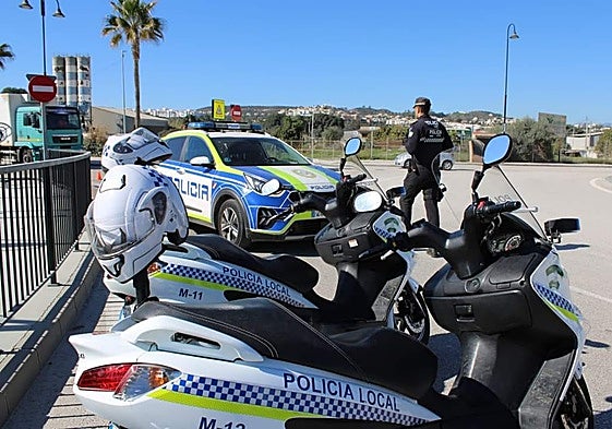Motorbikes currently used by the Mijas Local Police.