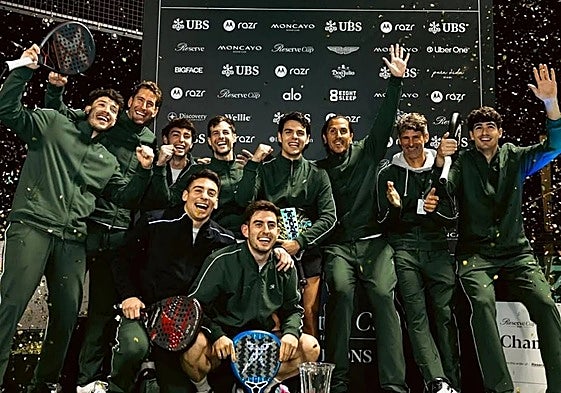 Team Miami celebrate their win.