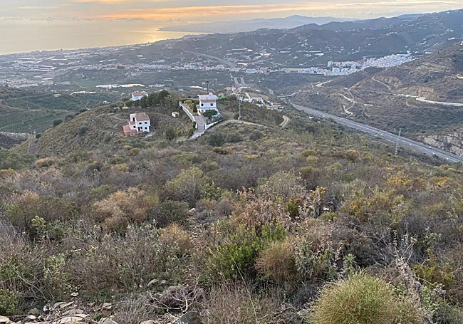 Panoramic view of Torrox Pueblo and Costa.