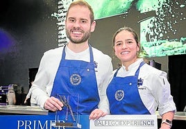 Axel Smyth and Claudia Merchán, after receiving the award at Madrid Fusión.