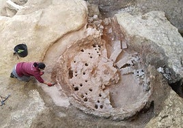 The base of one of the kilns.