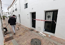 The crime scene in Benalmádena Pueblo.