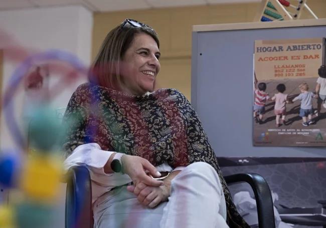 Maria Jesus Cochard, during the interview with SUR at the Hogar Abierto Foundation.