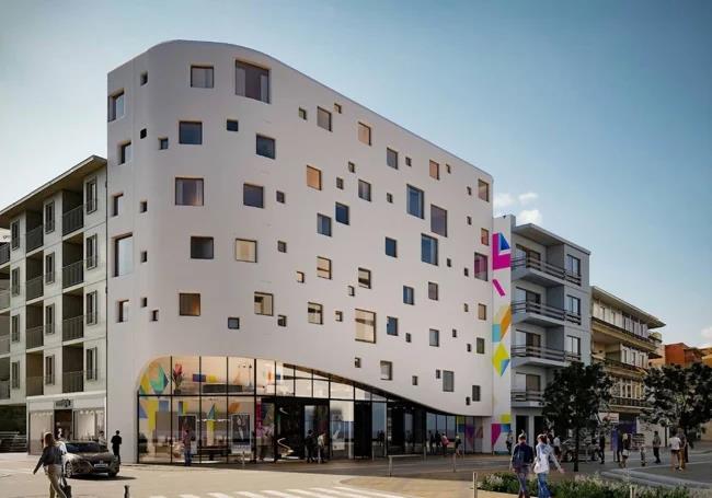 Artist's impression of the tourist apartment building planned in the Cuatro Esquinas area of El Palo.