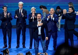 Spanish far-right party Vox holds rally with other European politicians.