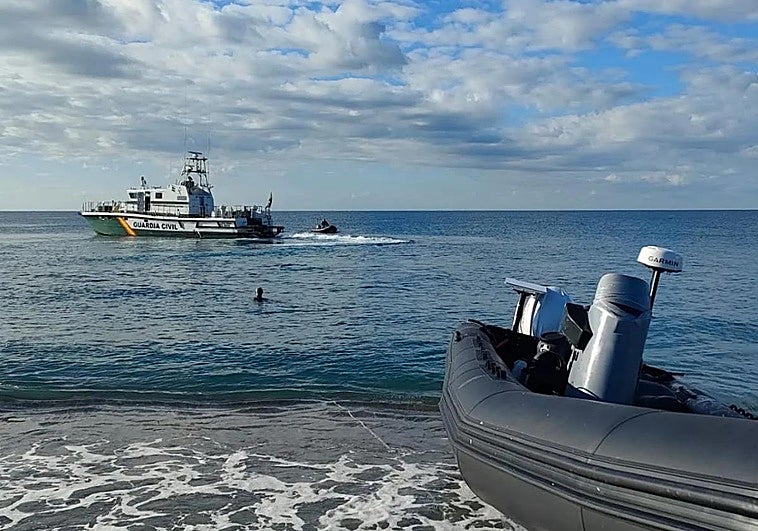 File image of a Guardia Civil patrol boat after a chase with a narco-boat.
