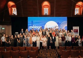Tourism councillor Florido, in the centre, after Malaga city's presentation in Sydney.