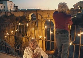 Hubertus von Hohenlohe, in Ronda, paying tribute to its most famous bridge.