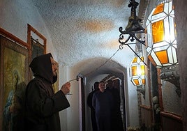 Friar Gerardo in the Fossores brothers' quarters.