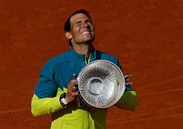 Nadal with the famous trophy.