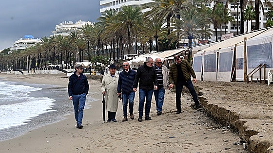 Battering from storm caused the loss of 20% of the sand on Marbella beaches