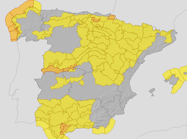 Adverse weather warnings for this Saturday, 8 March 2025.