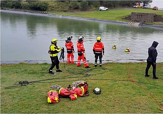 Emergency services at the scene.