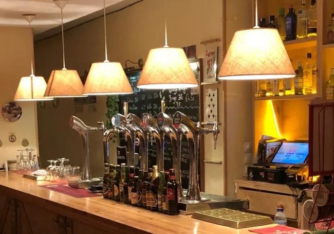 Interior view of the bar when it was still open.