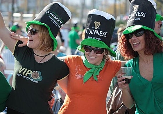 Revellers at last year’s St Patrick’s Day party in Benalmádena.