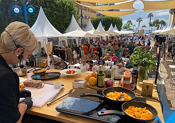A showcooking presentation at a previous Sabor a Málaga event in the province.