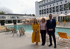 Antoja, Muñoz and Conde, at the official inauguration of the Kimpton Los Monteros.